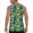 thumbnail image 6 of Rocae Skull and Palm Leaves for Men's Workout Tank Top Men's Running Tank Top Dry Fit Athletic Workout Tank TopsSmall, 6 of 9