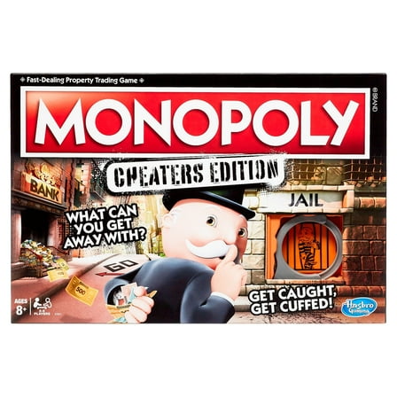 Monopoly Cheaters Edition Board Game for Families and Kids, Family Game, Ages 8 and up (Walmart Exclusive)