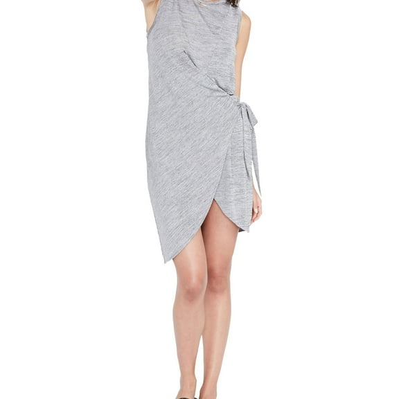 Rachel Roy Womens Draped Wrap Dress, Grey, X-Large