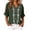 ZA-Army Green-button down shirts for women, variant on Womens Bohemian Button Down Shirts Linen Roll Up 3/4 Sleeve Tops with Embroidered V Neck Casual Loose Fit Blouse for Summer Travel