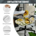 thumbnail image 5 of Xixirimido Butterfly Dragonfly Sunflower Print Stretch Office Chair Cover Computer Chair Cover for Armrest Chair Universal Rotating Boss Chair Slipcovers High Back Desk Chair Seat Protector, Large, 5 of 6