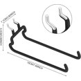 thumbnail image 2 of 10 Pieces Pegboard Hooks Pegboard Drill Holder Pegboard Double Power Tool Black Pegboard Flat Utility Hook Peg Board Organization Accessory for Workbe, 2 of 5