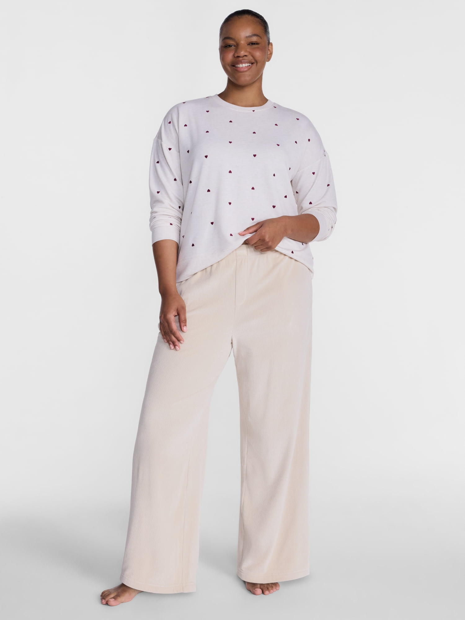 Joyspun Women's Velour Sleep Pants, Sizes XS-3X