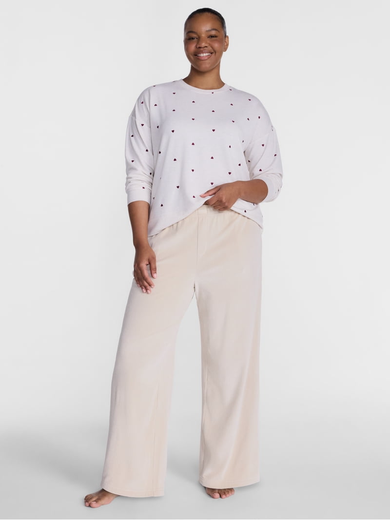 Joyspun Women's Velour Sleep Pants, Sizes XS-3X - Walmart.com