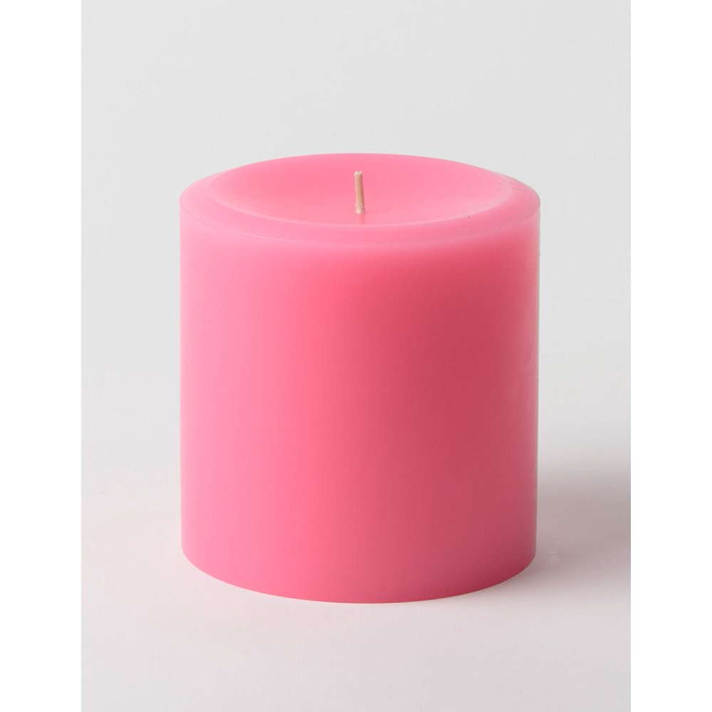 4" x 4" Pink Pillar Candle