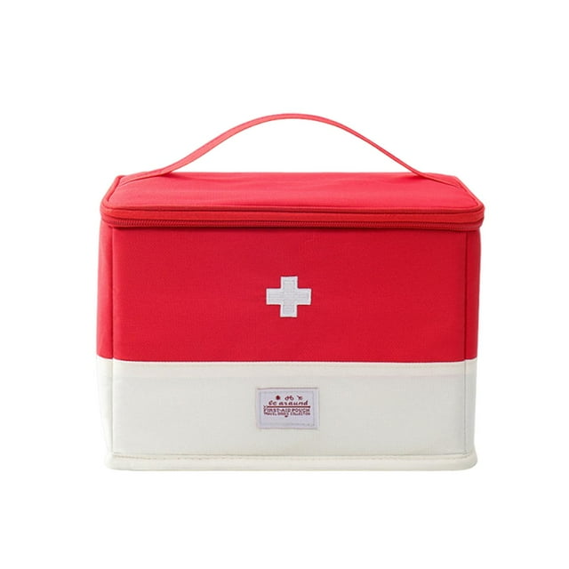Bolsa de primeros auxilios vacía, organizador multiusos, bolsa de almacenamiento de suministros de emergencia para coche, hogar, camping y actividades