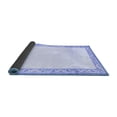 thumbnail image 2 of Ahgly Company Indoor Round Solid Blue Modern Area Rugs, 4' Round, 2 of 4