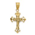 thumbnail image 2 of Auriga Fine Jewelry 10K Two-tone Gold INRI Crucifix Cross Charm for Women (L-26mm, W-14mm), 2 of 6