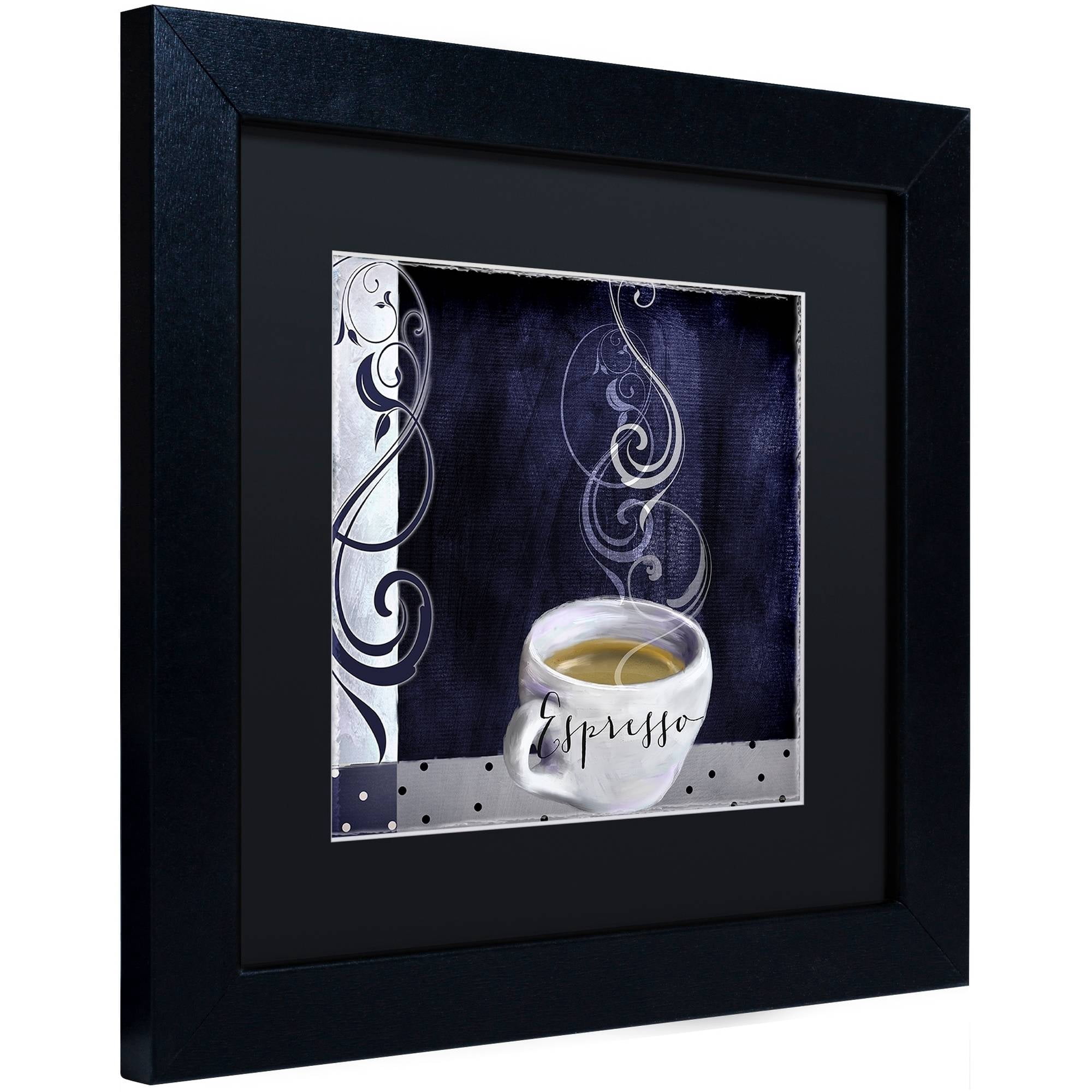 Trademark Fine Art "Cafe Blue IV" Canvas Art by Color Bakery Black Matte, Black Frame
