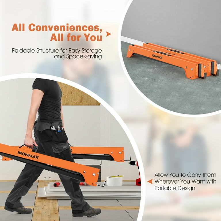 Gymax Saw Horses 2 Pack Folding Sawhorse Portable Heavy Duty 1366 LBS Weight Capacity