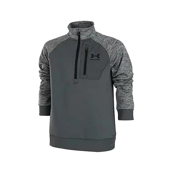 Under Armour AF Half-Zip Sweatshirt Boys Active Sweaters Size S, Color: Charcoal