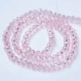 thumbnail image 2 of 10Strand Electroplate Glass Beads Strands AB Color Plated Faceted Rondelle Pink, 2 of 2