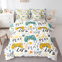 Homewish Cartoon Gamepads 7-Piece Twin Bedding Set - Graffiti Video Game