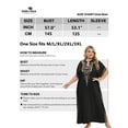 thumbnail image 4 of Edolynsa Plus Size Moroccan Kaftan Dress for Women Embroidery Caftan Tunic Maxi Beach Dresses Bathing Suit Cover up Sleepwear, 4 of 8
