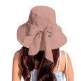 thumbnail image 7 of SAWOBUUN Sun Hat for Women Wide Brim UV Protection Fishing Hats Bow Chin Strap Packable Travel Outdoor Bucket Hat, 7 of 7
