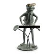 thumbnail image 2 of Jazzy Keyboard Frog Verdigris Green Metal Garden Sculpture, 2 of 2