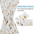 thumbnail image 4 of Yellow Brown Leaf Door Curtains for Door Window, French Sidelight Front Back Door Curtains With Tieback, Modern Botanical Foliage Plant Country Kitchen Rod Pocket Drapes Panel, 25"x72", 4 of 5