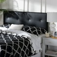 thumbnail image 6 of Baxton Studio Dalini Faux Leather Tufted Full Panel Headboard, Black, 6 of 9