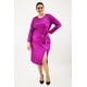 thumbnail image 5 of Vestido efecto metalico Roman Fashion /Tallas Extras, 4259 (Magenta) fucsia oscuro 38, 5 of 7
