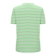 thumbnail image 6 of AherBiu Summer Tops for Women Striped Crewneck Short Sleeve Casual Basic Comfy Top Tees Tshirts Blouse, 6 of 6