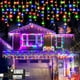 thumbnail image 1 of Luces navideñas Nielfoi, 33 pies y 400 LED, carámbano, colores para exteriores, 1 of 9