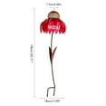 thumbnail image 2 of Comedero para pájaros con estacas de metal para flores, hermosa bandeja de semillas de equinácea rosa para decoración de jardín al aire libre., 2 of 6