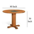 thumbnail image 5 of Marv Dining Table w 2 Drop Leaves, 40 Inch Round Top, Brown Wood, 5 of 6