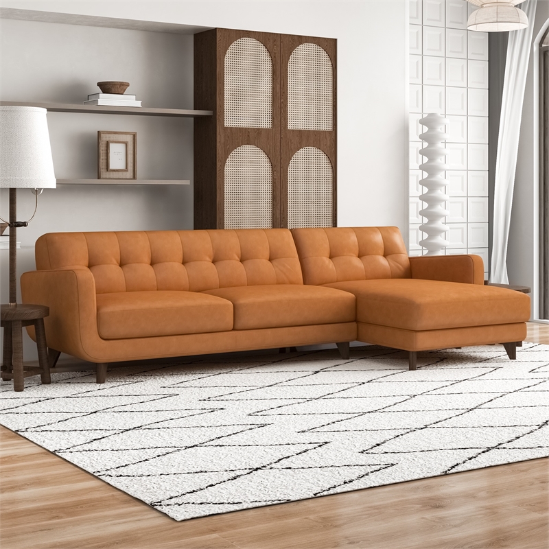 Buy ASHCROFT Elva Mid Century LShaped Genuine Leather Right Facing