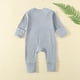 thumbnail image 4 of Mono de verano para niños y niñas, mono de bebé de manga corta con botones y cuello redondo, bonitos pantalones cortos lisos, monos de poliéster para niños, 4 of 7
