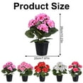 thumbnail image 3 of Artificial Potted Flowers In Pots – Realistic Rustic Table Centerpiece For Home, Bathroom, Kitchen, Indoor & Outdoor Decor, 3 of 9