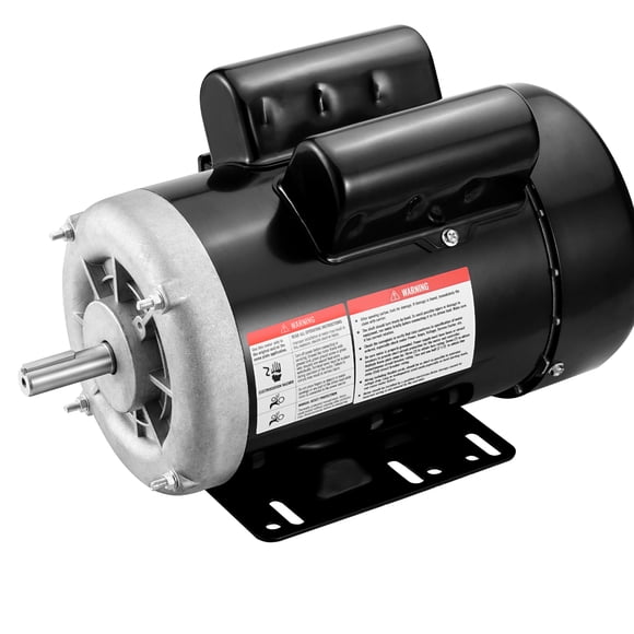 KFFKFF Moteur Électrique avec 1,5 Hp, 3450 Tr/min, CA 115 V/230 V, Cadre 56, Moteur à Compresseur d'Air Monophasé, Arbre à Clé 5/8 Pouces, Rotation CW/CCW, Convient aux Machines Agricoles et à l'Équipement Général