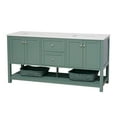 thumbnail image 6 of Lakeshore 72" Double Bathroom Vanity with Sage Green Cabinet and Engineered White Top, 6 of 6