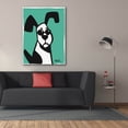 thumbnail image 3 of Epic Graffiti 'Dog on Teal' by Irena Orlov, Canvas Wall Art, 40"x54", 3 of 8