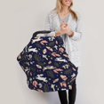 thumbnail image 3 of Fotbe Retro Rabbit Flower Pattern Car Seat Covers for Babies, Nursing Breastfeeding Cover Infant Carseat Canopy, Soft Stretchy Carrier Cover, 3 of 9