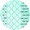 thumbnail image 1 of Ahgly Company Indoor Round Solid Turquoise Blue Modern Area Rugs, 5' Round, 1 of 4