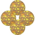 thumbnail image 2 of GZHJMY Fall Pumpkins Round Placemats Durable Non-Slip Heat and Stain Resistant Placemat for Kitchen Table Decoration Outdoor BBQ Activities(6PCS) Table Mat, 2 of 7