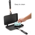 thumbnail image 5 of Sandwich Maker, Non-stick Grill  Maker Pan with Handle, Stovetop Toasted  Flip Pan Indoor Outdoor Camping  Kitchen Breakfast, 5 of 6