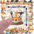 thumbnail image 6 of LUUFILx 50pcs Cute Cartoon Food and Ice Cream Stationery Sticker Set for Holiday Laptop Journal Water Bottle, 6 of 8
