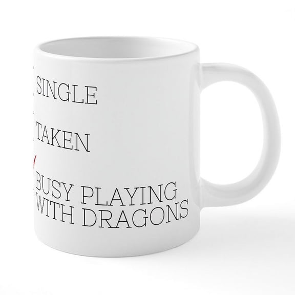 CafePress - Busy Playing With Dragons - 20 Oz White Ceramic Mega Mug