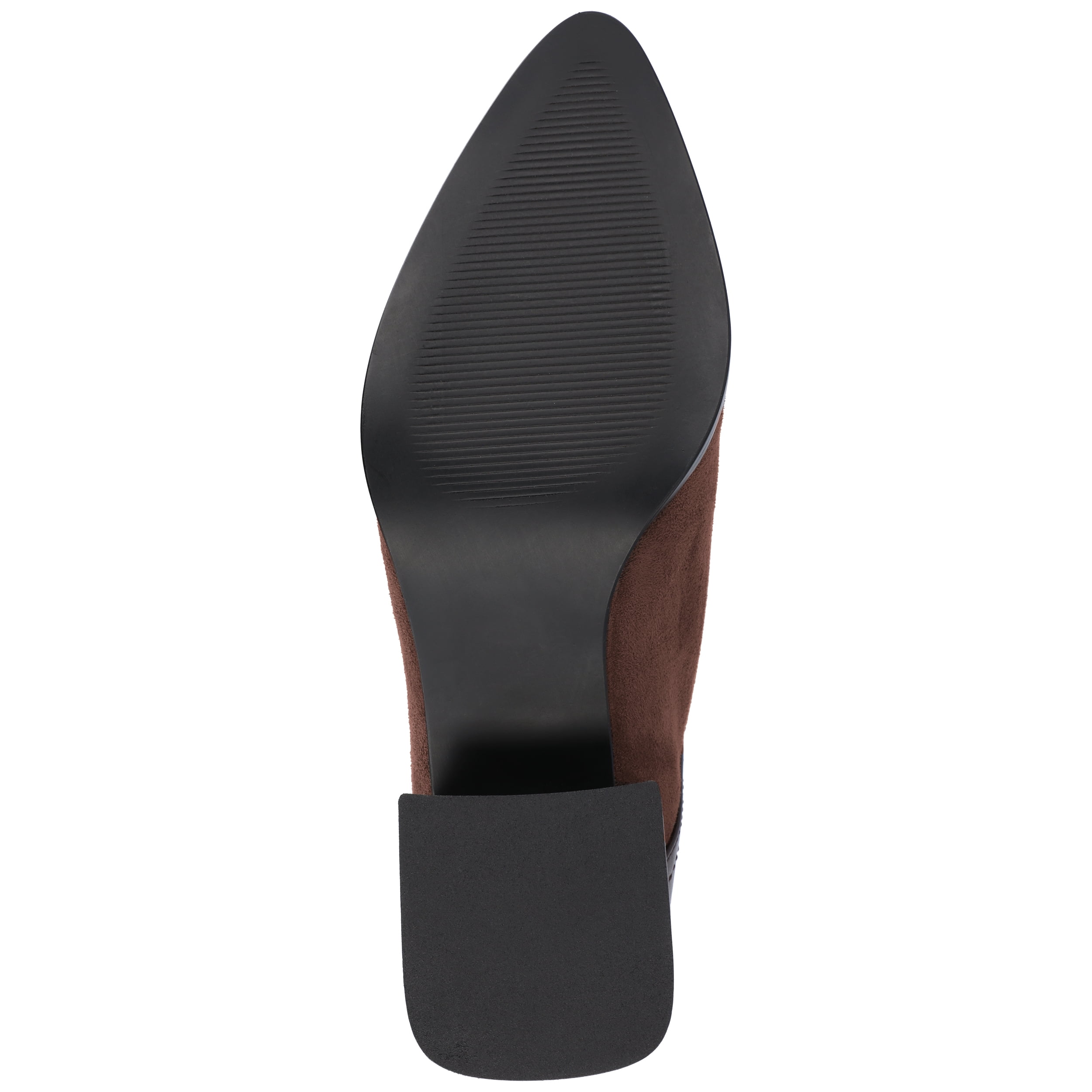 Journee Womens Consuello Two Tone Pointed Toe Booties, Widths Available