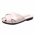 thumbnail image 6 of Kmdttou Toddler Shoes Baby Girls Cute Weave Hollow Out Non-slip Soft Sole Beach Roman Sandals Slippers on Clearance(Size:26-36), 6 of 6