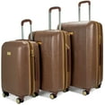 thumbnail image 7 of Badgley Mischka Unisex 3-Piece Expandable Luggage Set, Brown, 7 of 7