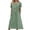A-Green66, variant on XIAOCHA Women's Eyelet Dress Loose Pleated Pocketed Short Sleeves Crewneck Midi Dress Breathable Casual Everyday Dresses