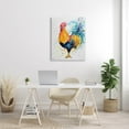 thumbnail image 2 of Modern Rooster Rainbow Splatter Animals & Insects Graphic Art Gallery Wrapped Canvas Print Wall Art, 2 of 7