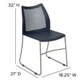 thumbnail image 6 of BizChair HERCULES Series 661 lb. Capacity Navy Stack Chair with Air-Vent Back and Gray Powder Coated Sled Base, 6 of 14