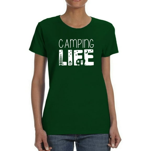 Camping Life Women T-Shirt, Female x-Large