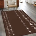 thumbnail image 2 of 4'x6' Area Rugs, Rustic Botanical Indoor Outdoor Area Rug for Living Room Bedroom, Japanese Herb on Brown Simple Art Washable Bathroom Rugs Kitchen Floor Carpet Mats Home Decor Aesthetic, 2 of 8