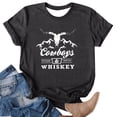 thumbnail image 3 of Tiweut Western Shirts Women Plus Size Summer Tops Rodeo Graphic Tee Short Sleeve Vintage Cowgirl T-Shirts,Grey, 3 of 3
