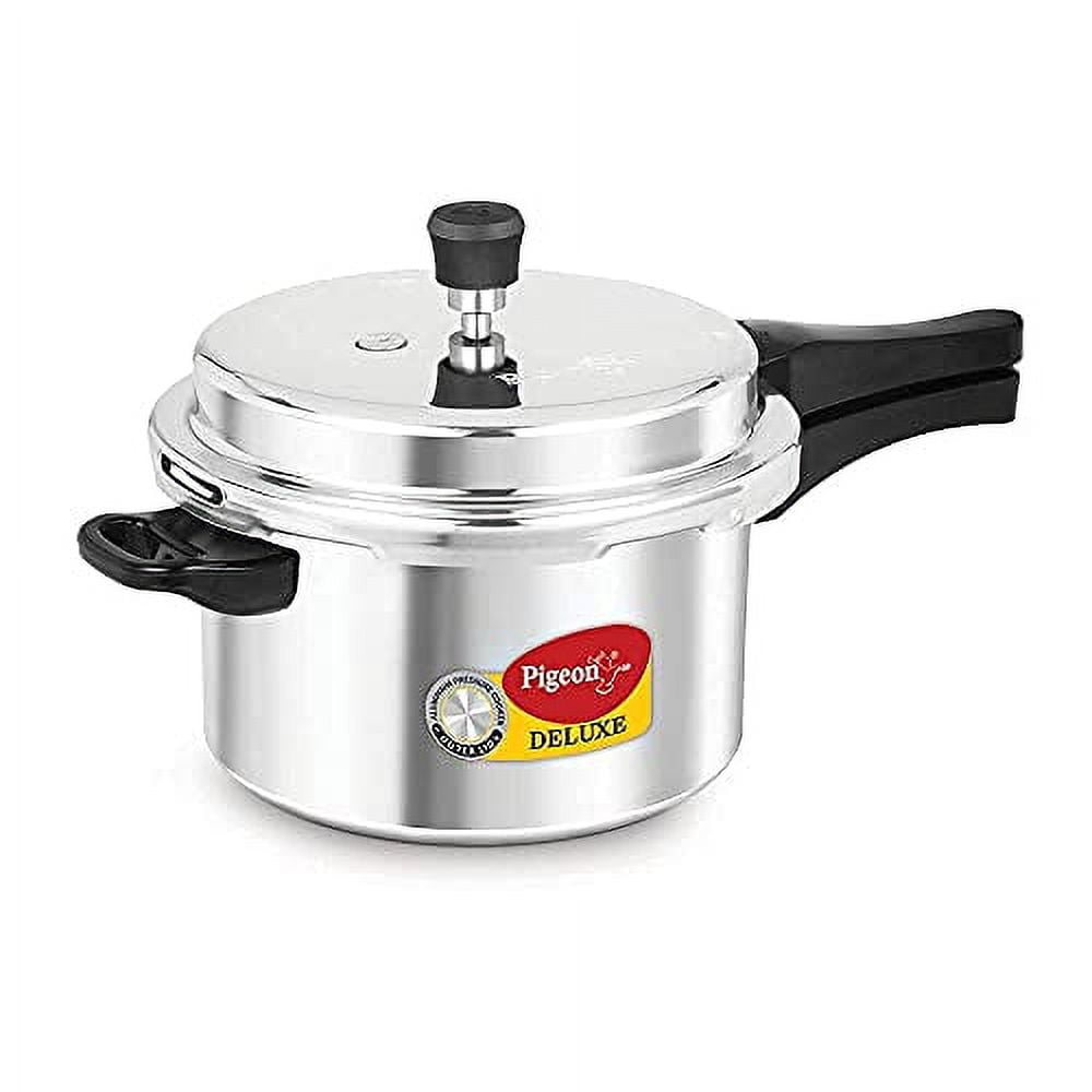 Pigeon Pressure Cooker 5 Liters Deluxe Aluminum Outer Lid Stovetop Induction Cook delicious food in less time soups rice legumes and more Walmart