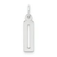 thumbnail image 4 of 925 Sterling Silver Small Elongated Polished Number 0 Charm Pendant, 4 of 5